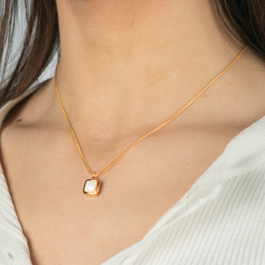 Luna Square Pendant Necklace