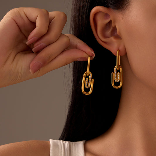 Golden Link Luxe Earrings