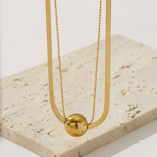 Golden Sphere Elegance Necklace