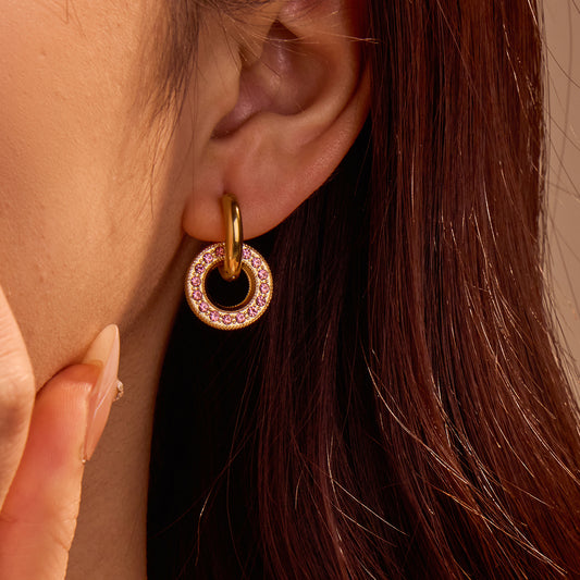 Pink Halo Hoops