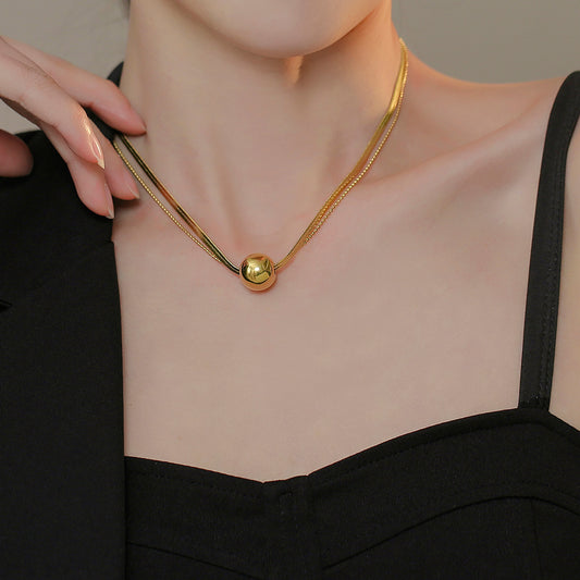 Golden Sphere Elegance Necklace