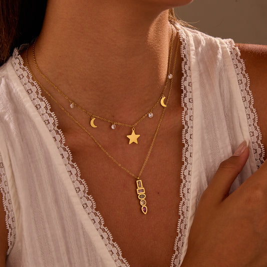 Celestial Dreams Layered Necklace Set