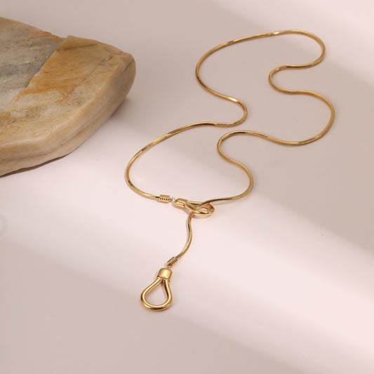 Golden Drop Y Necklace